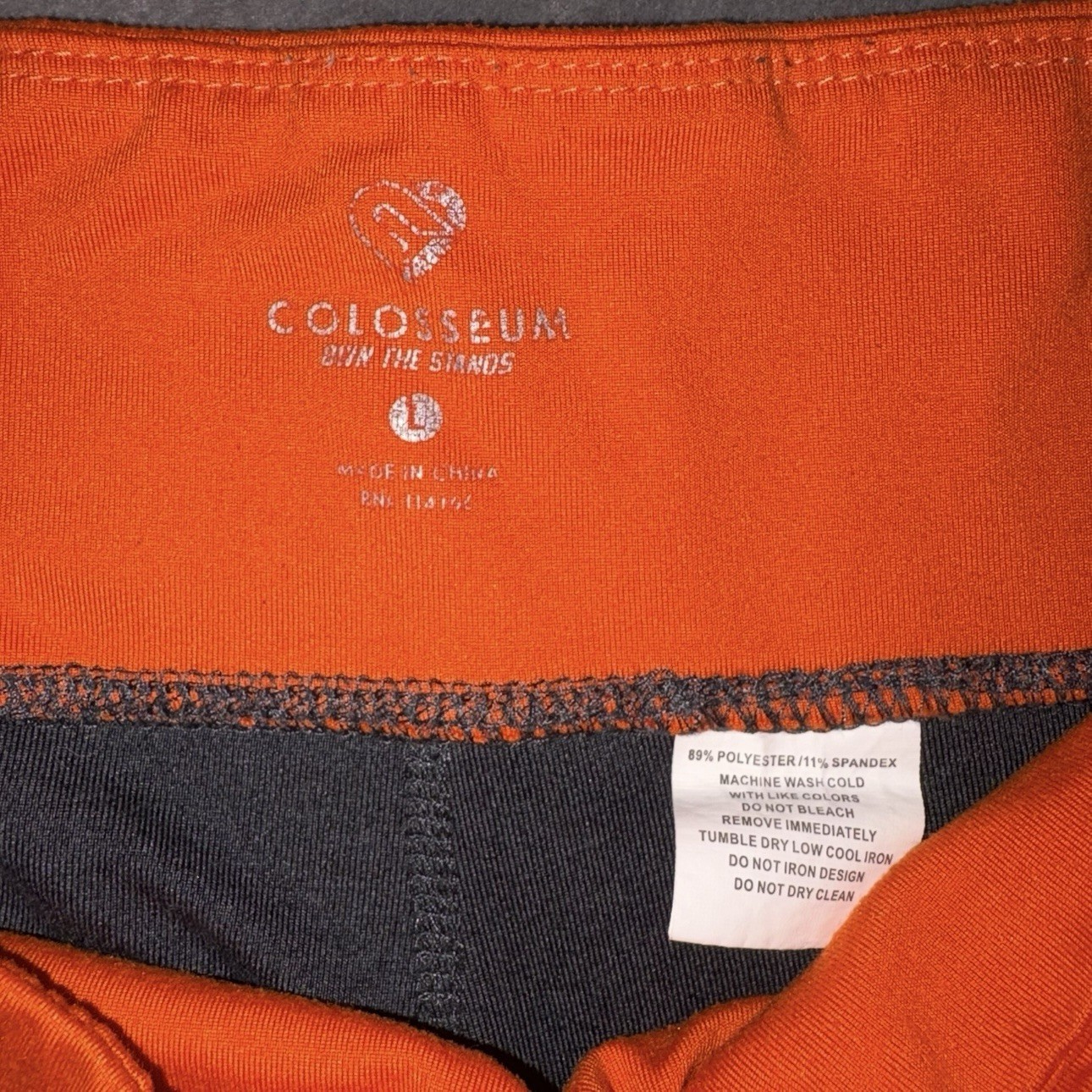 Colosseum Syracuse Orange Charcoal Gray Athleisure Leggings L