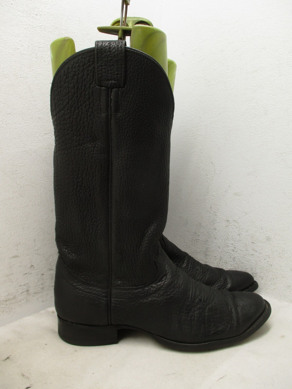 OKLAHOMA Black Bullhide Leather Cowboy Boots Mens Size 10 D Style 4099