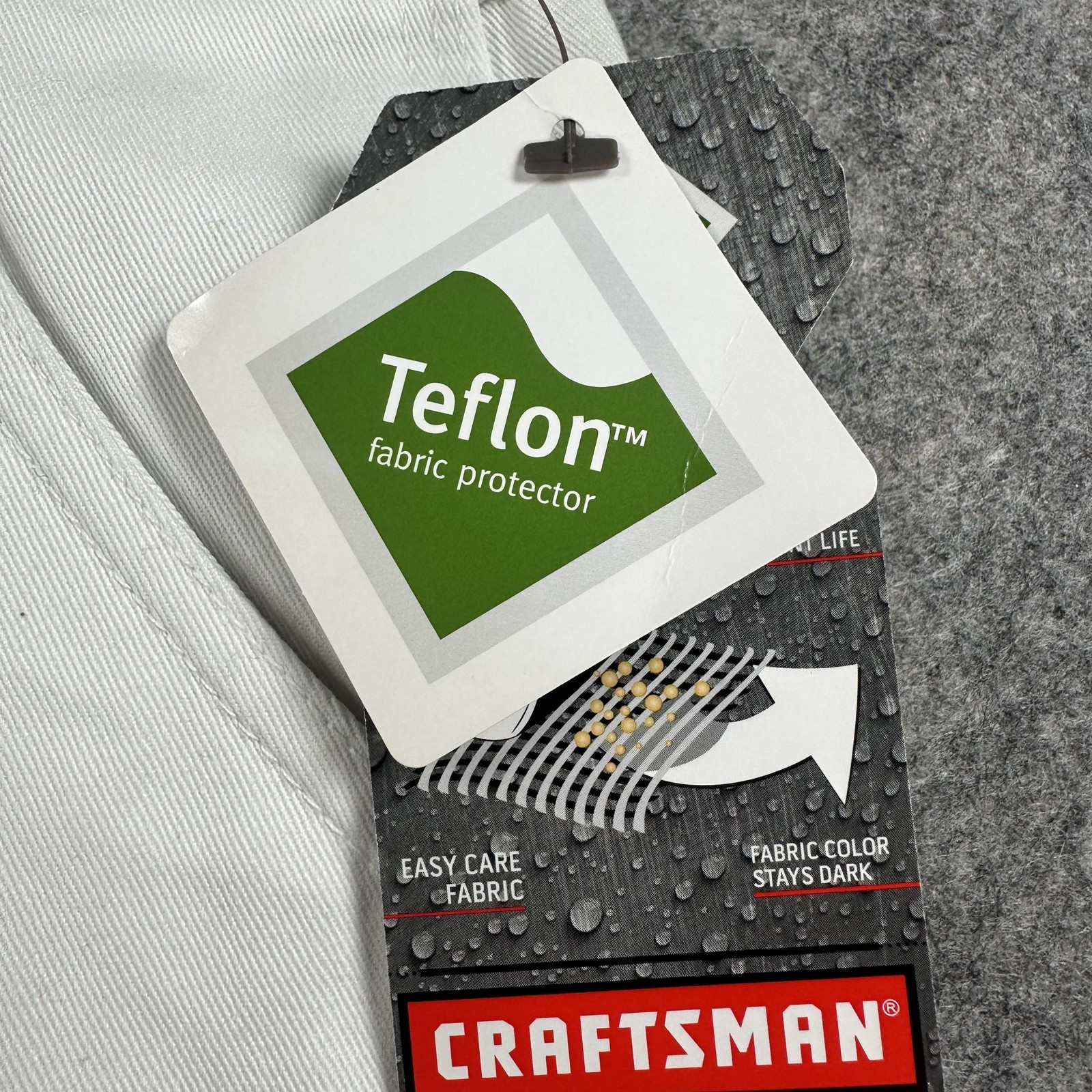 Craftsman Painter Pants Mens 34×32 White Teflon Canvas Work Carpenter Utility