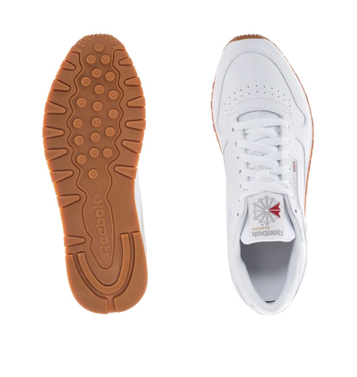 NEW Reebok Classic Leather White Grey Gum Sneakers GY0952 Mens Sizes