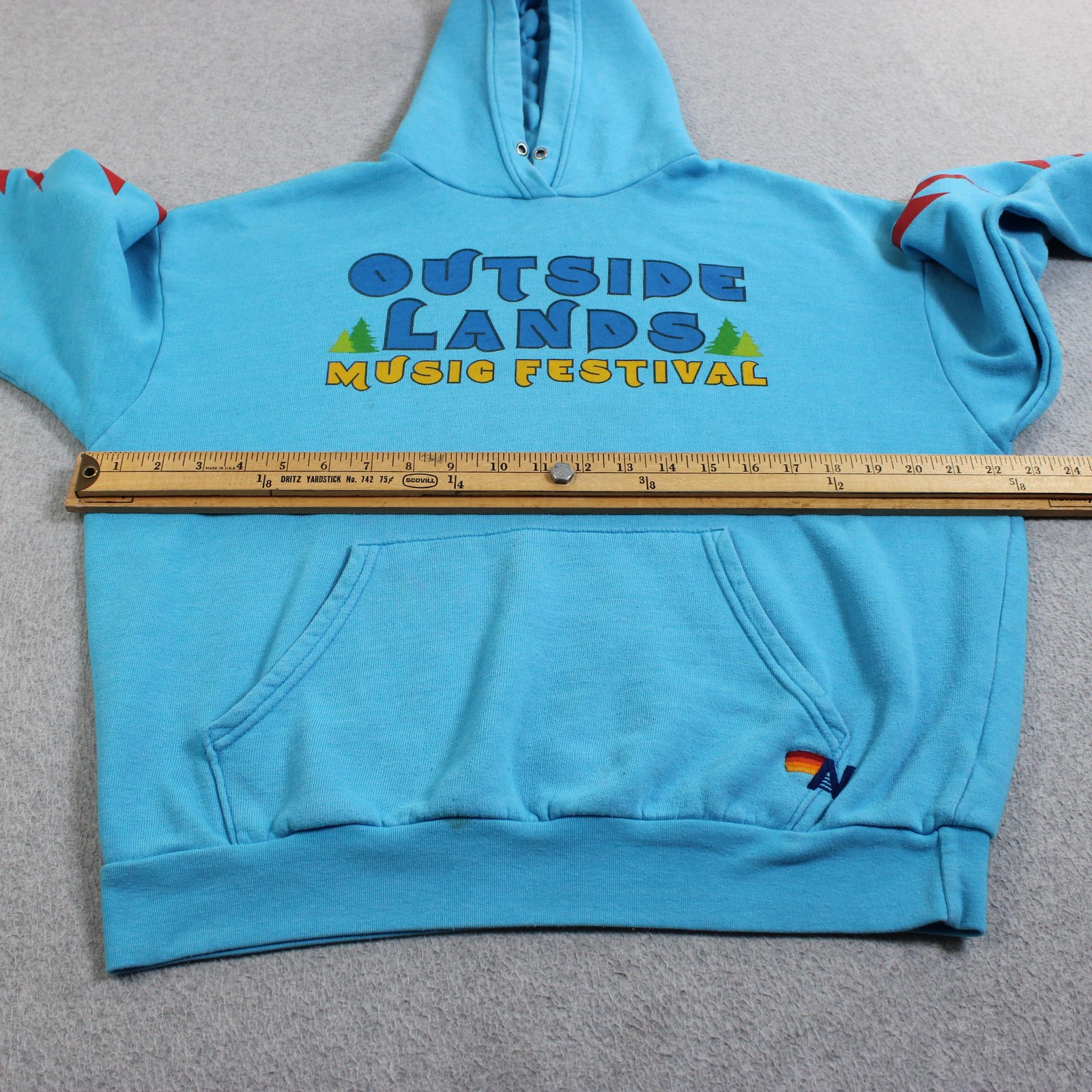 Aviator Nation Hoodie Sweatpants Set Women XS Blue Outside Lands Music Festival