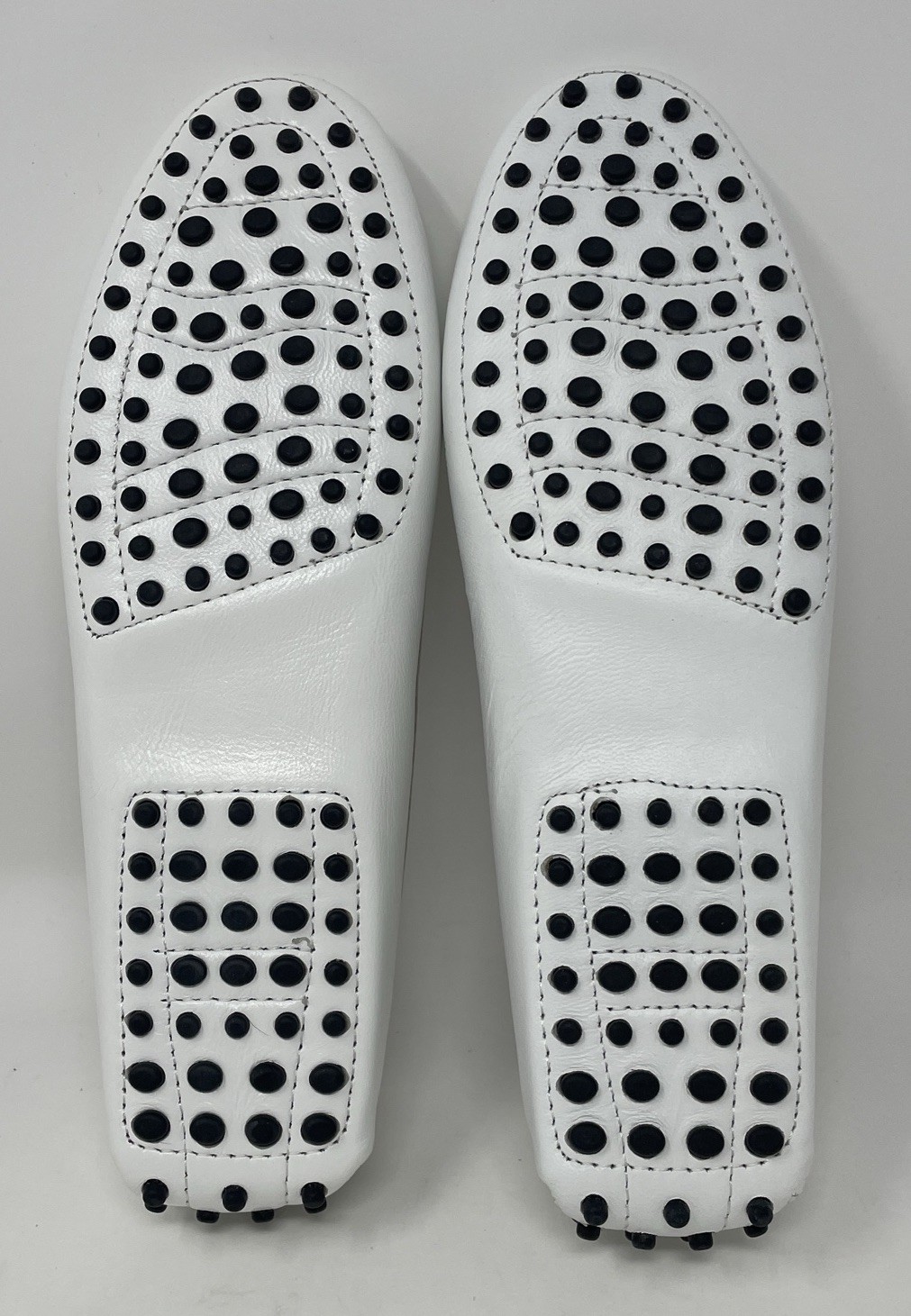 DE.MA Comfort Gommino Driving Moccasin/Loafer White Calfskin Made Italy 7.5 EU38