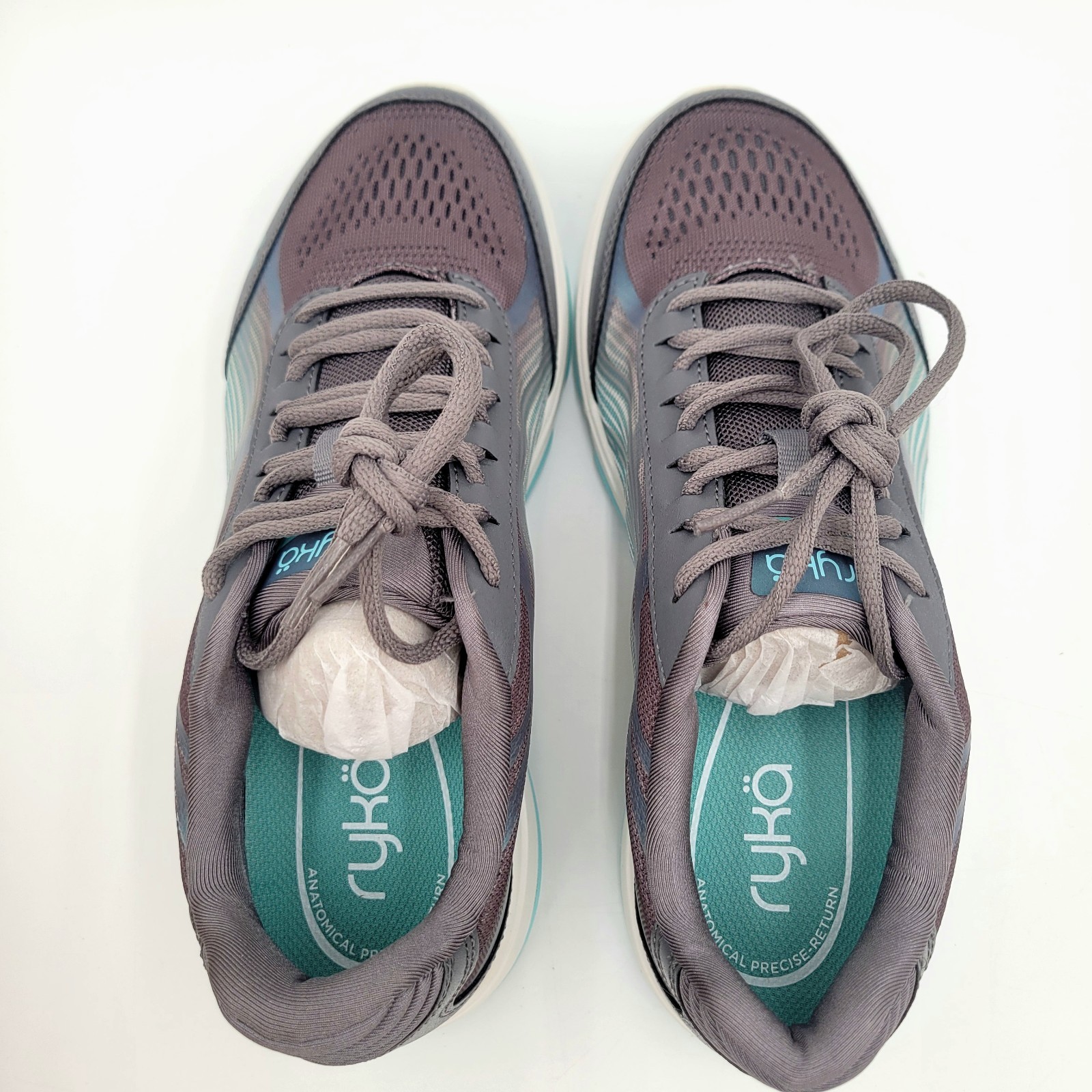 Women’s Ryka Devotion Plus 3 Walking Sneakers Size 8 Wide Quiet Gray Mesh Fabric