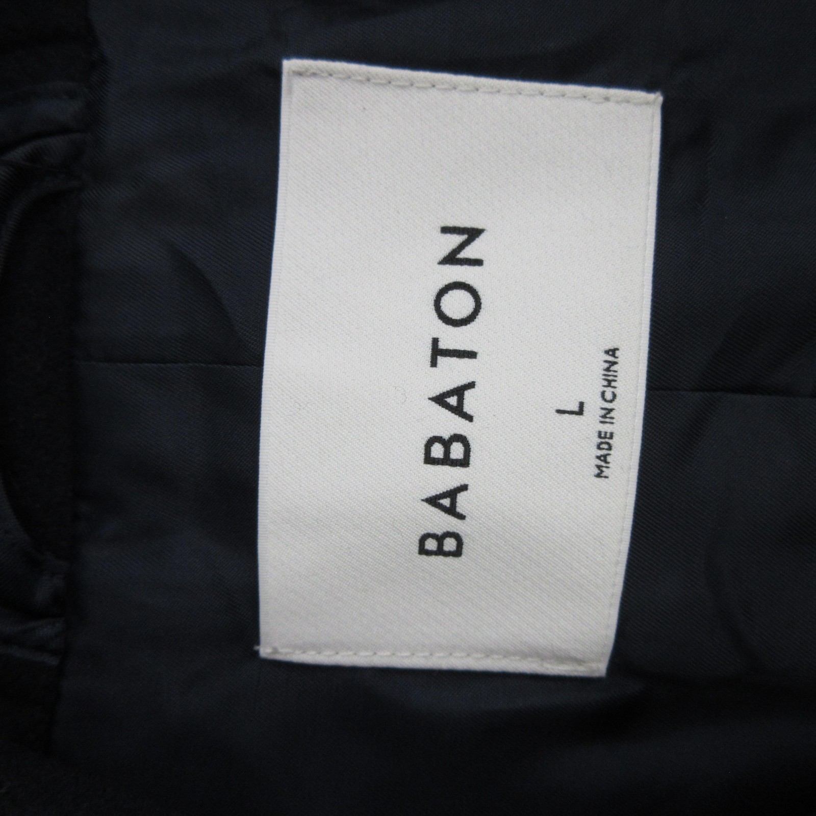 Babaton Coat Womens Large Blue Wool Hooded Toggle Front Lined Pockets Mid Length