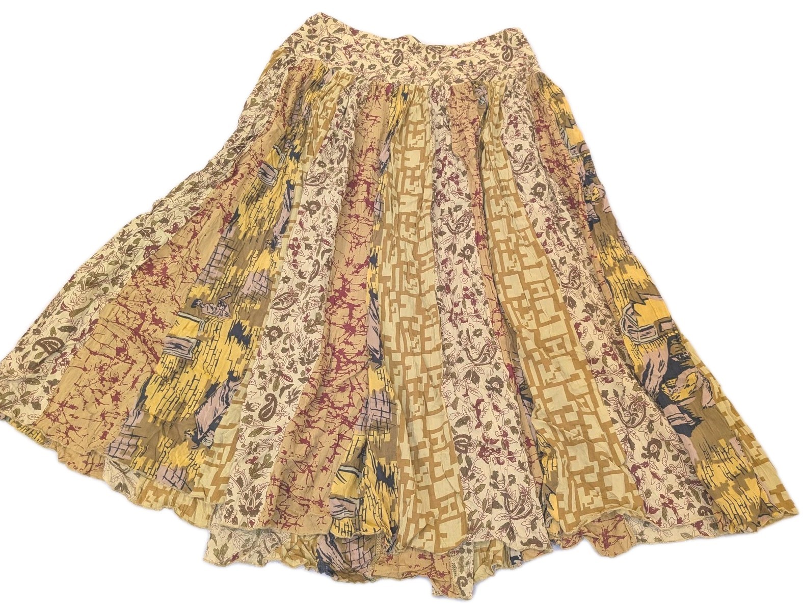 Soft Surroundings Skirt Women PM Multi Beaded Waist Peasant Rayon Long Boho NWOT