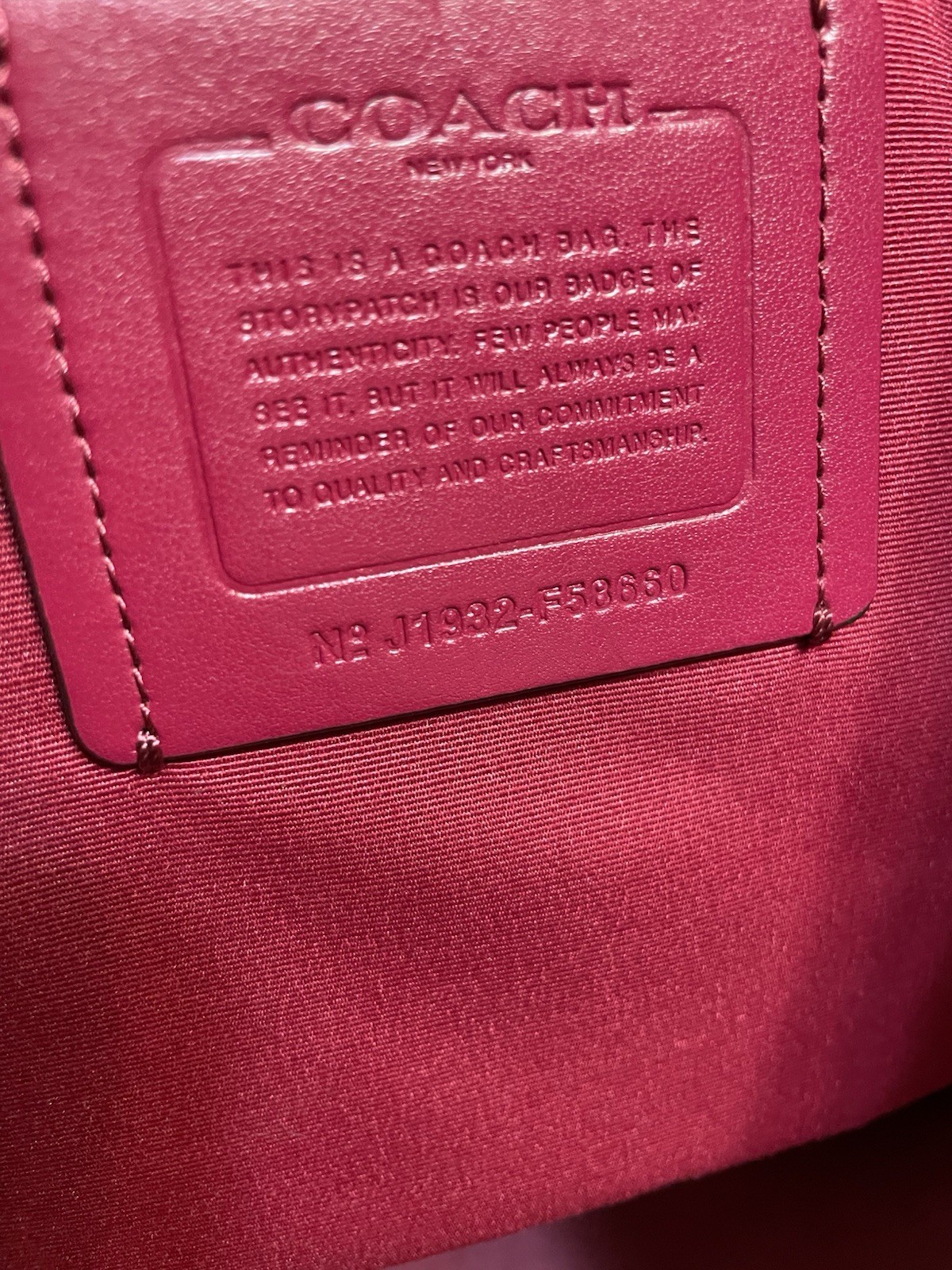 Coach Derby Tote Leather Burgundy Shoulder Bag NWT
