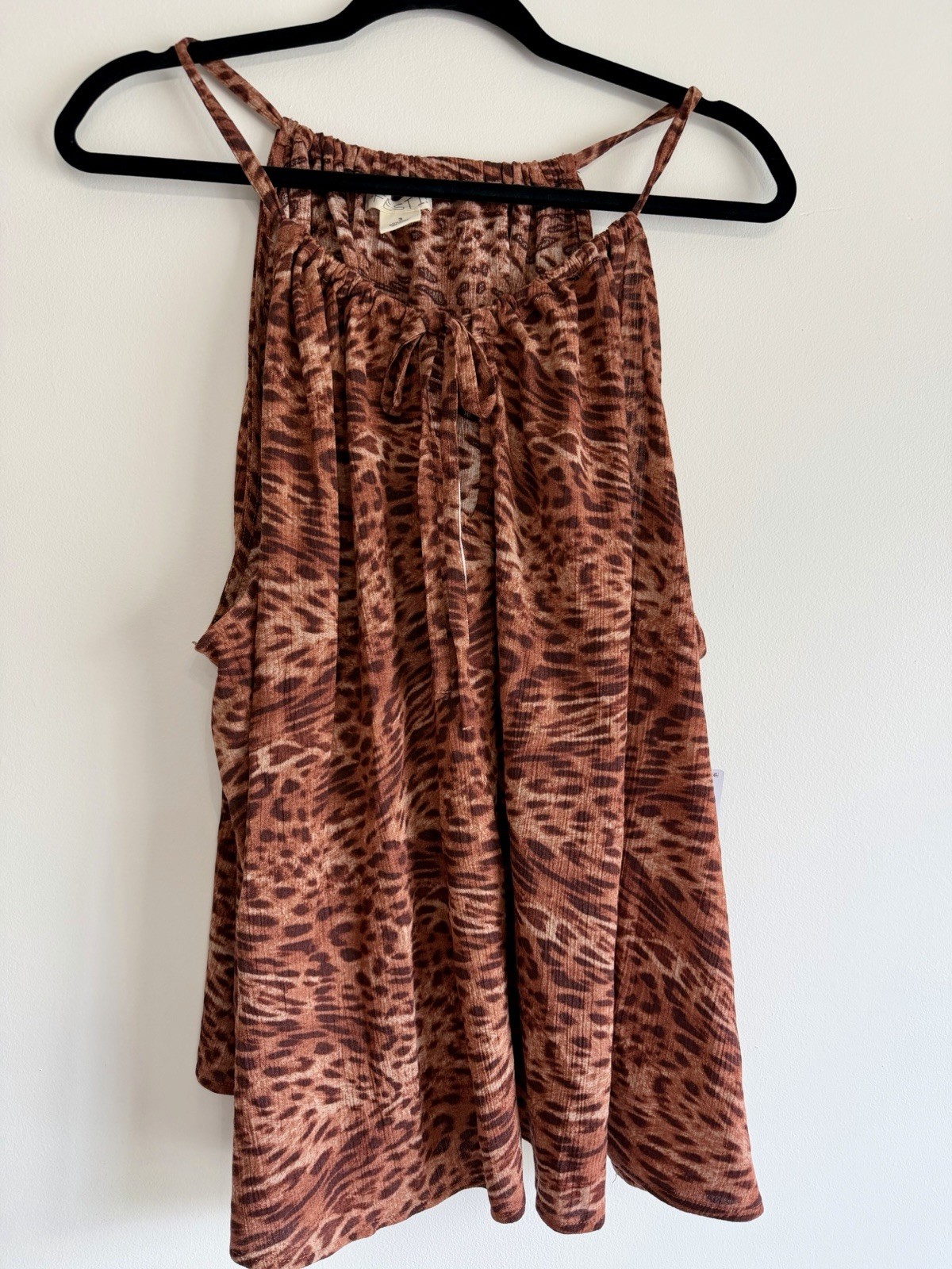 Torrid Festi Lioness Leopard 2 Piece Set Halter Top & Flare Tiered Pants 3X NWT