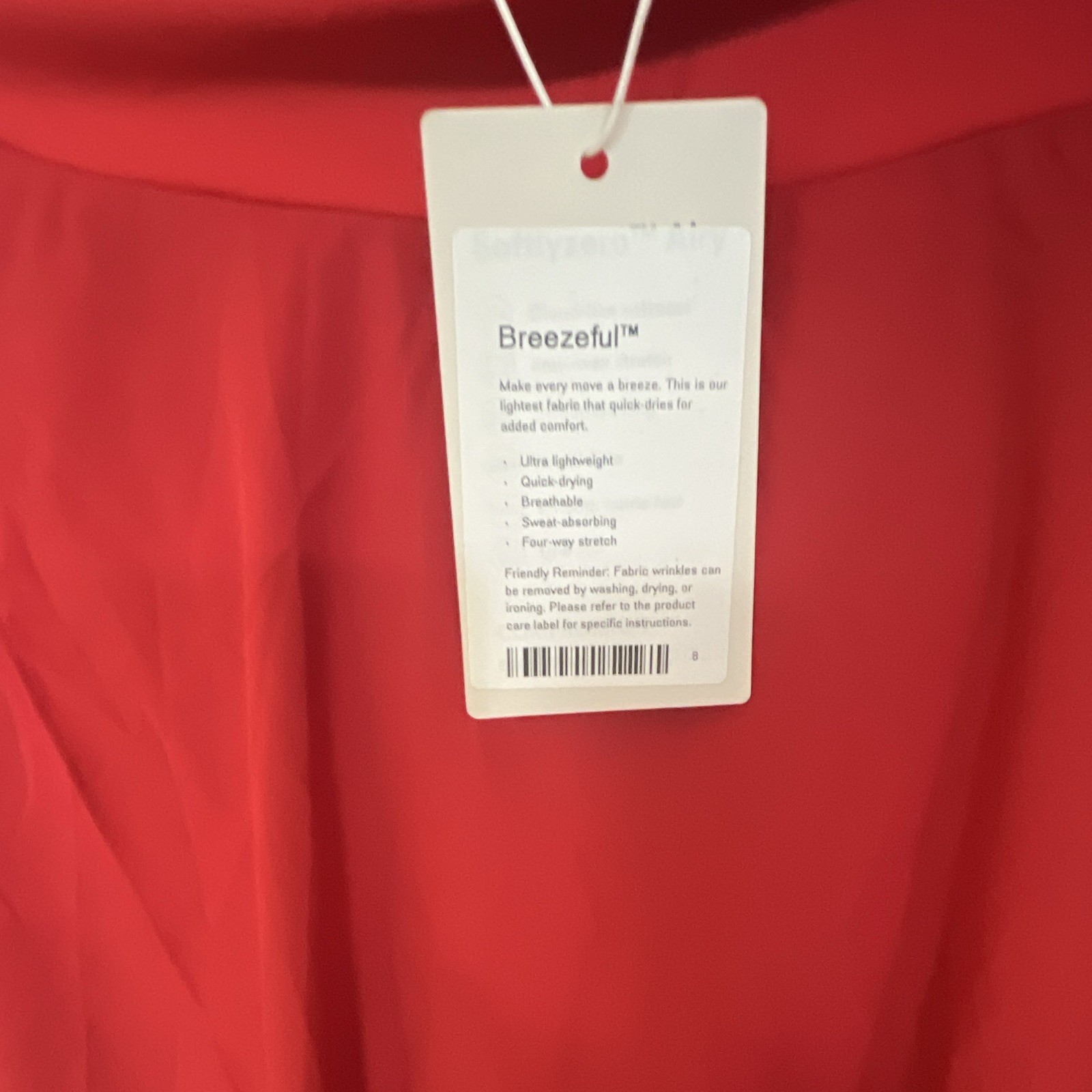 Halara Red Solid Breathable Quick Dry Long Sleeve skirt One-Piece Women’s L