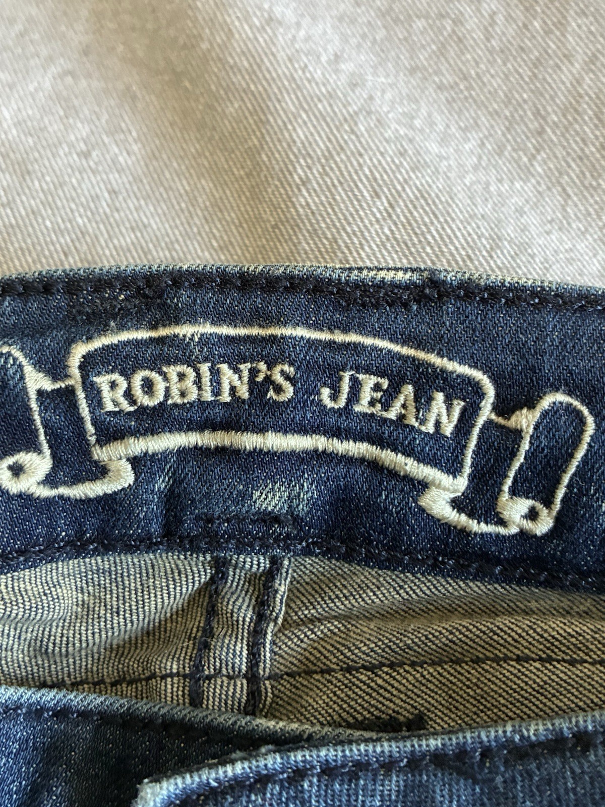 Robin’s Jean Men’s Blue Slim Straight Distressed Studded Medium Wash Jeans