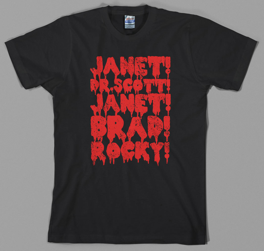 Rocky Horror T Shirt picture show janet brad dr scott frank furter musical gift