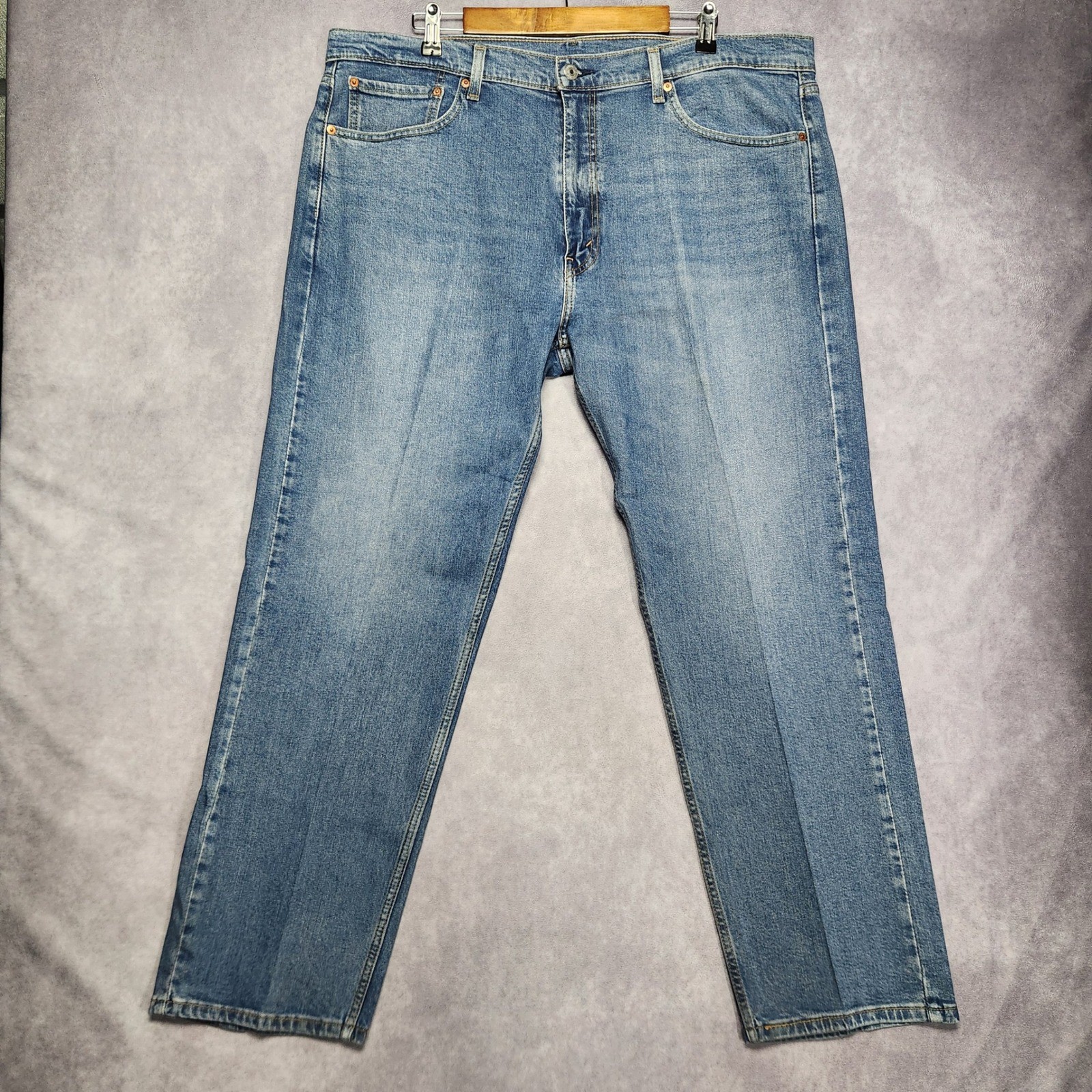 Levis 505 Regular Fit Straight Leg Jeans Mens 40×30 Medium Wash Blue Denim