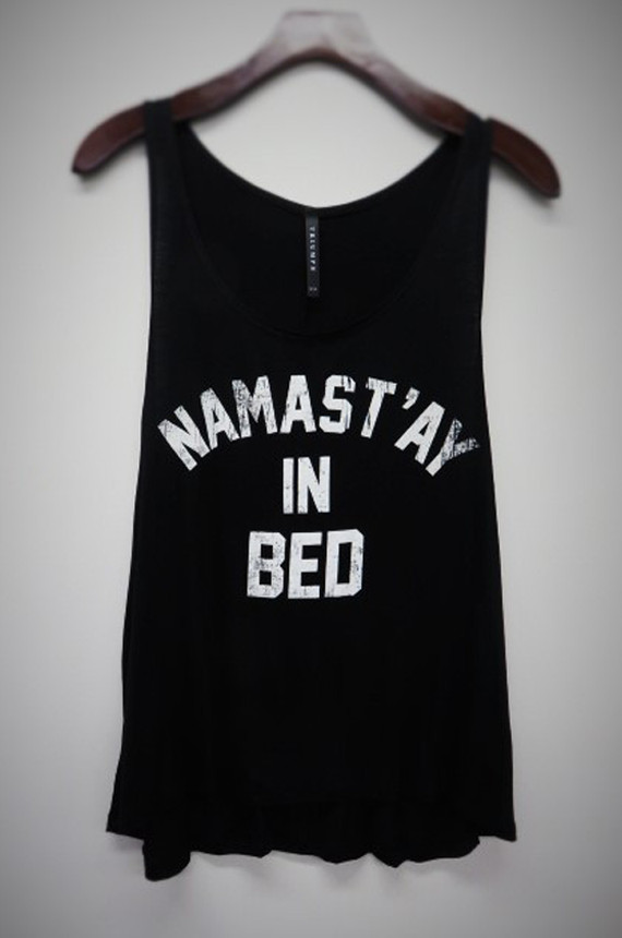 Namast’ay in Bed Racerback Tank Top