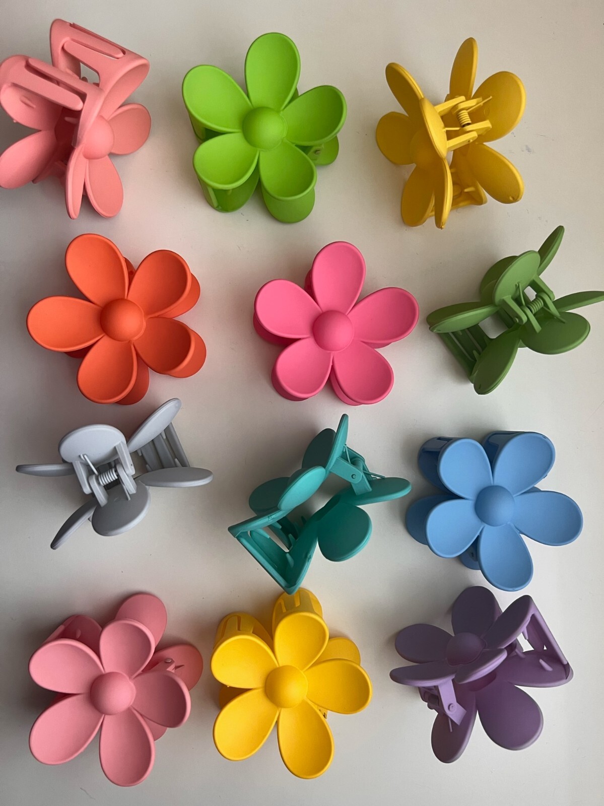 Hair Claw Clips, Matte Flower Hair Clips, Large Claw Clips For Thick Hair