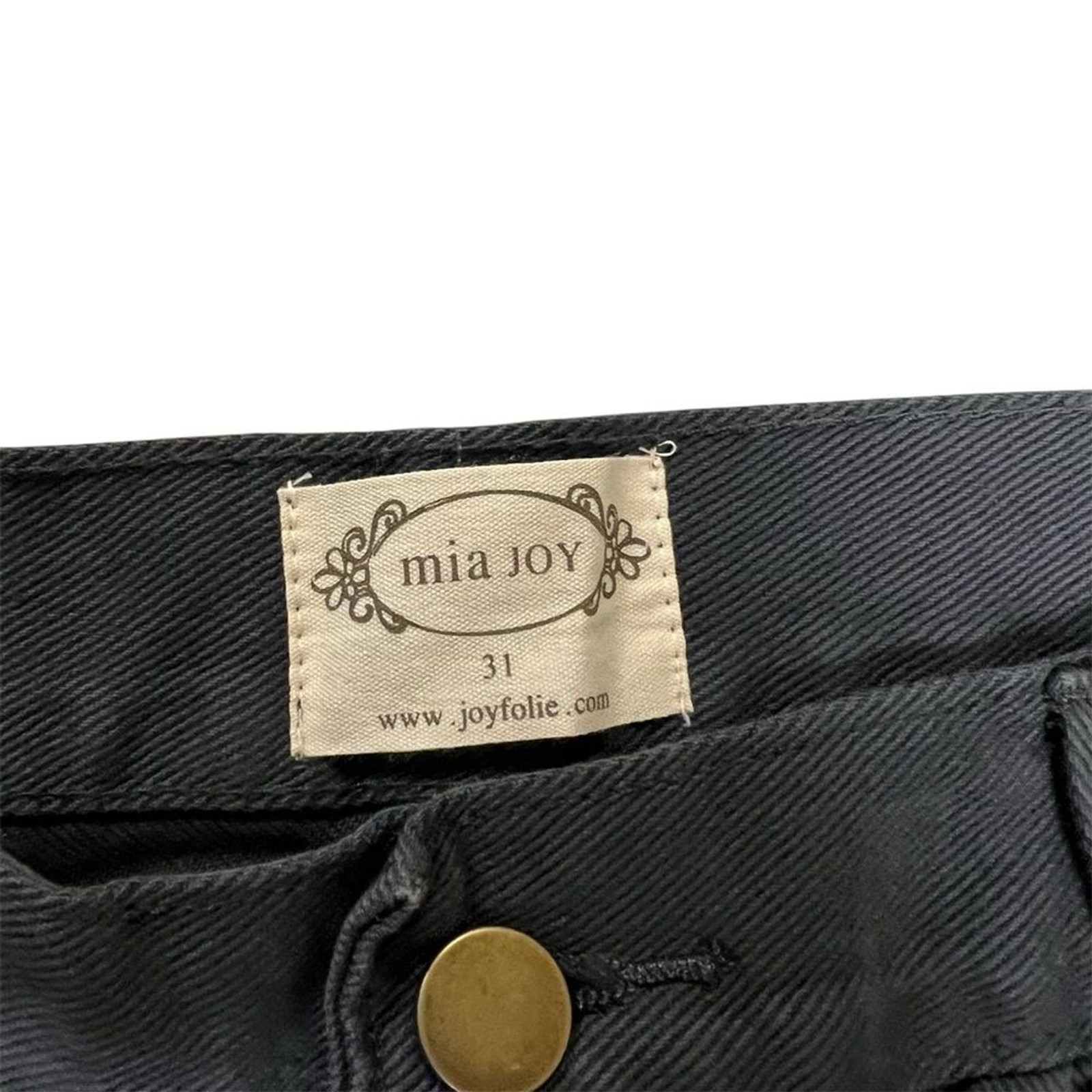 Joyfolie Addy Slate Denim Jeans Size 31 High Rise Distressed Cotton Boho Bottoms