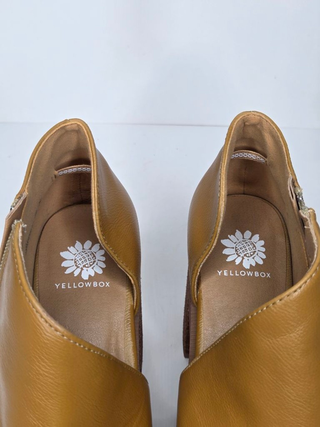 Yellow Box Loredo D’Orsay Platform Clogs Tan Women’s Size 8.5 Cognac Chunky Boot