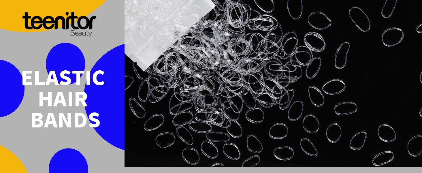 Clear Elastic Ties Hair Elastics, Clear Elastics Rubber Bands for Hair Rubber