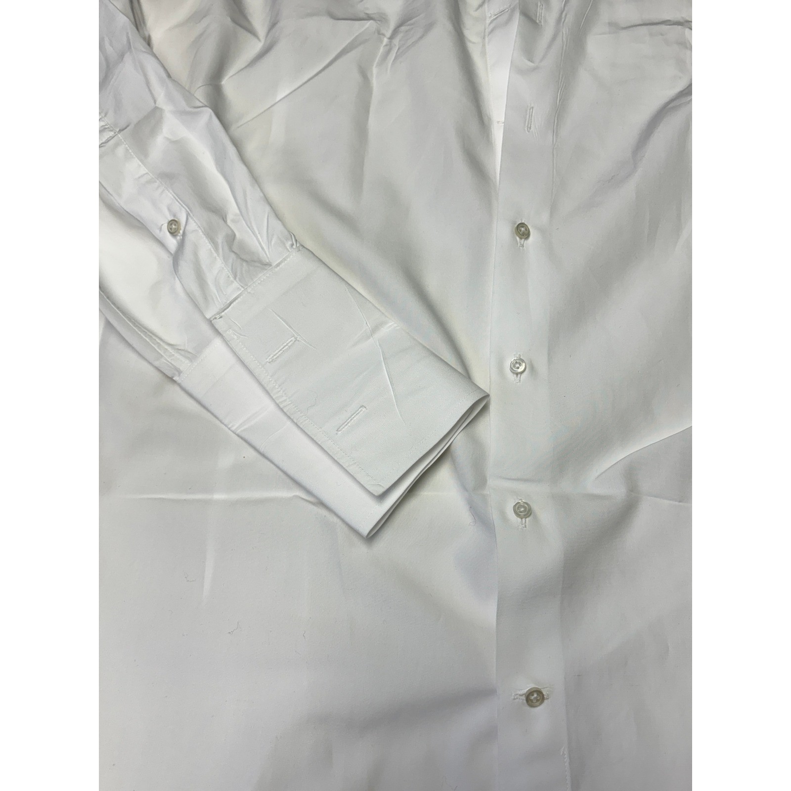 Proper Cloth Mens White Broadcloth Dress Shirt French Cuff 18.5 37 AC1855051A1