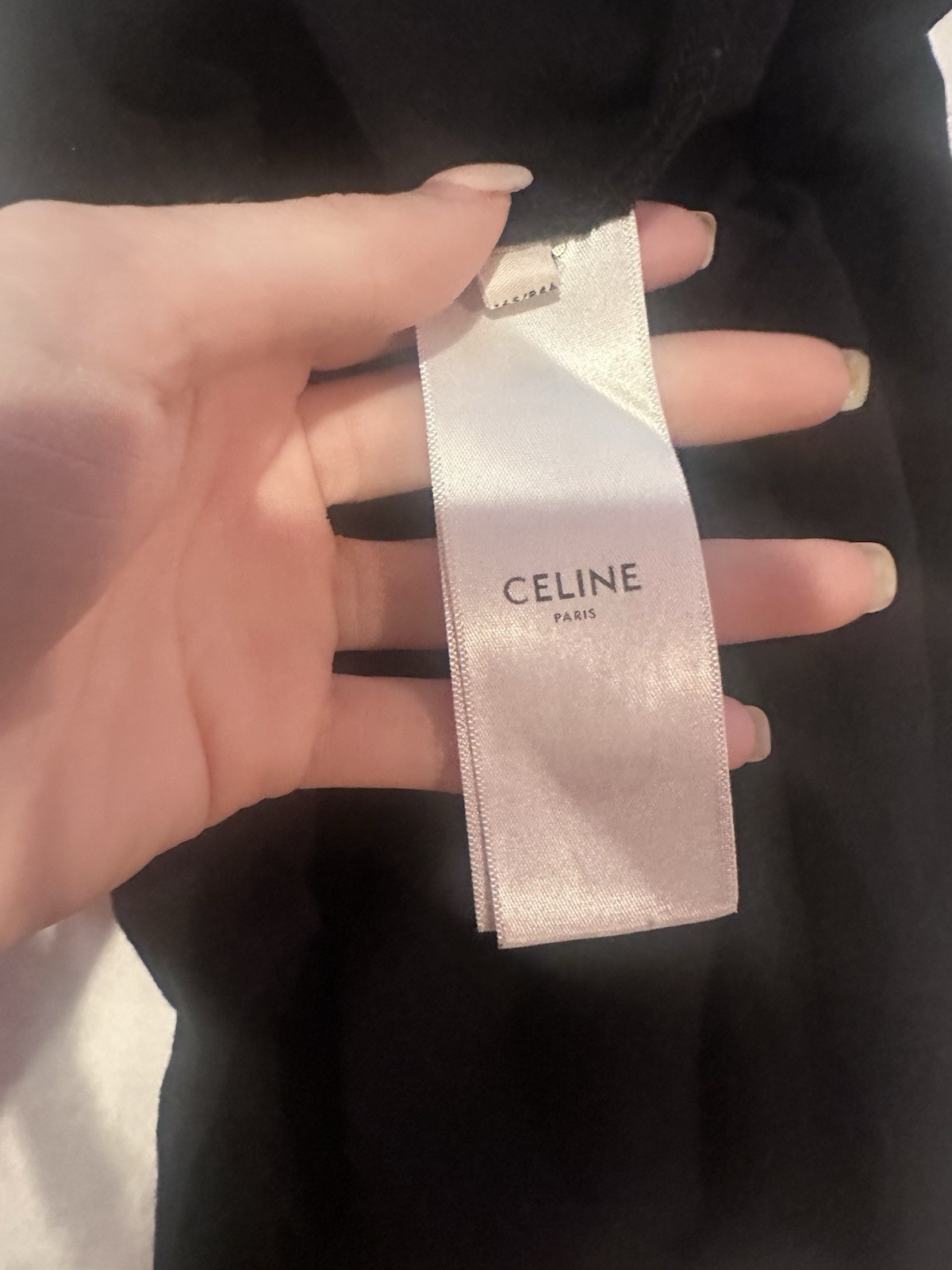 CELINE Women’s Black/Gold Logo Graphic Ringer Crew Neck T-Shirt Size S