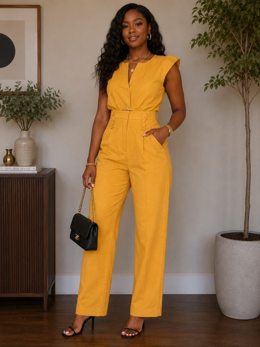 Mustard Yellow Rumper Medium