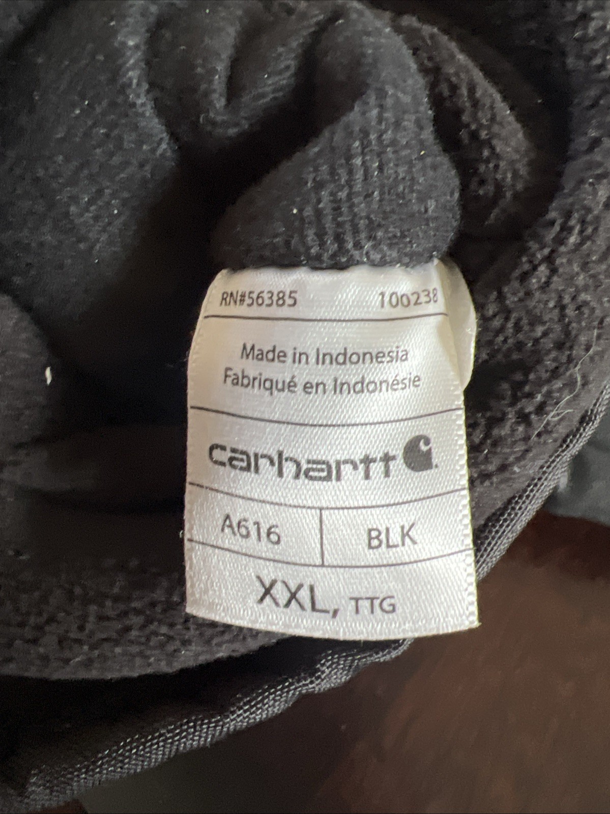 Carhartt Waterproof Insulated Lined Black Mittens XXL A616