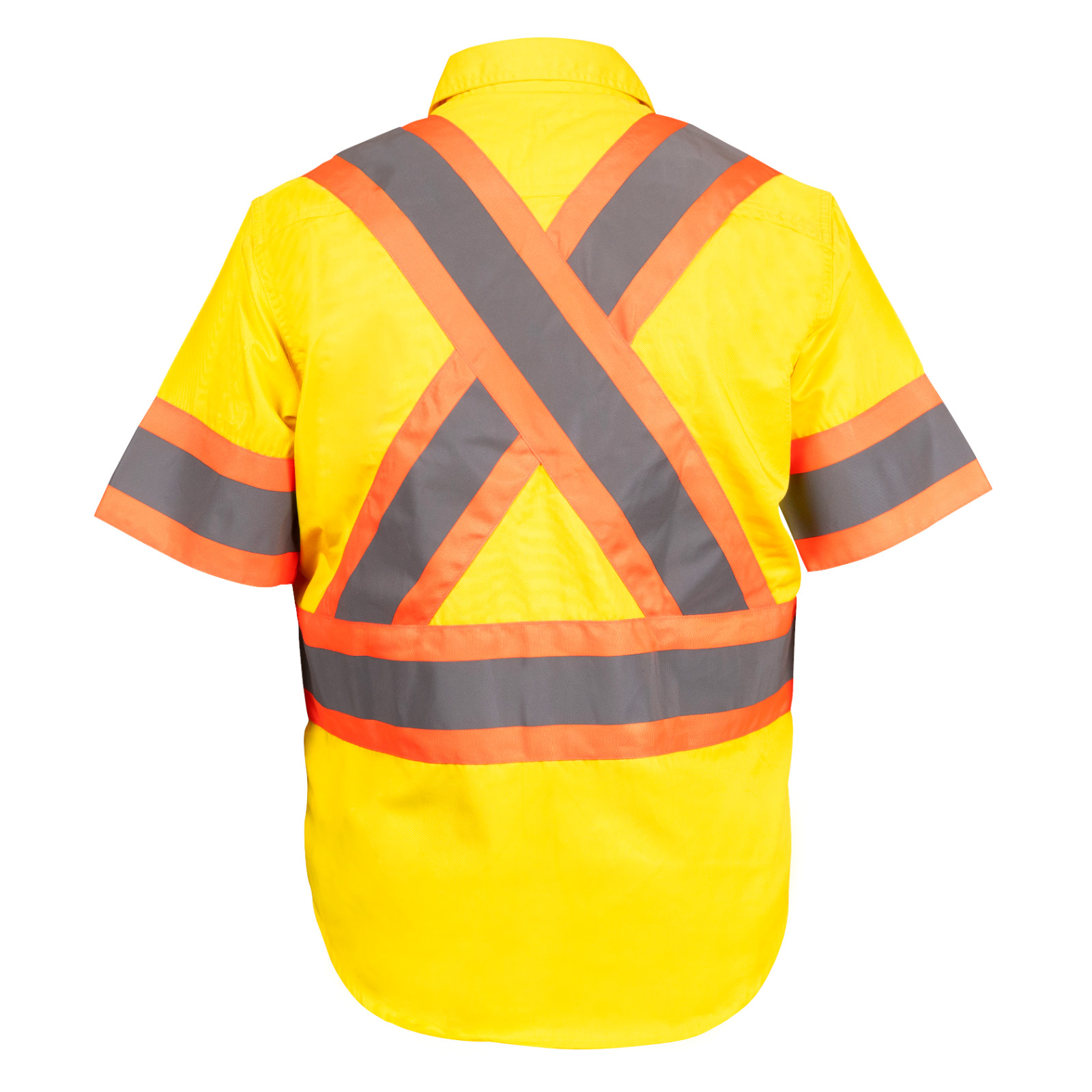 Premium Class 3 High Visibility Hi Vis Safety Shirt – Half Sleeve-65% C35% N-6oz