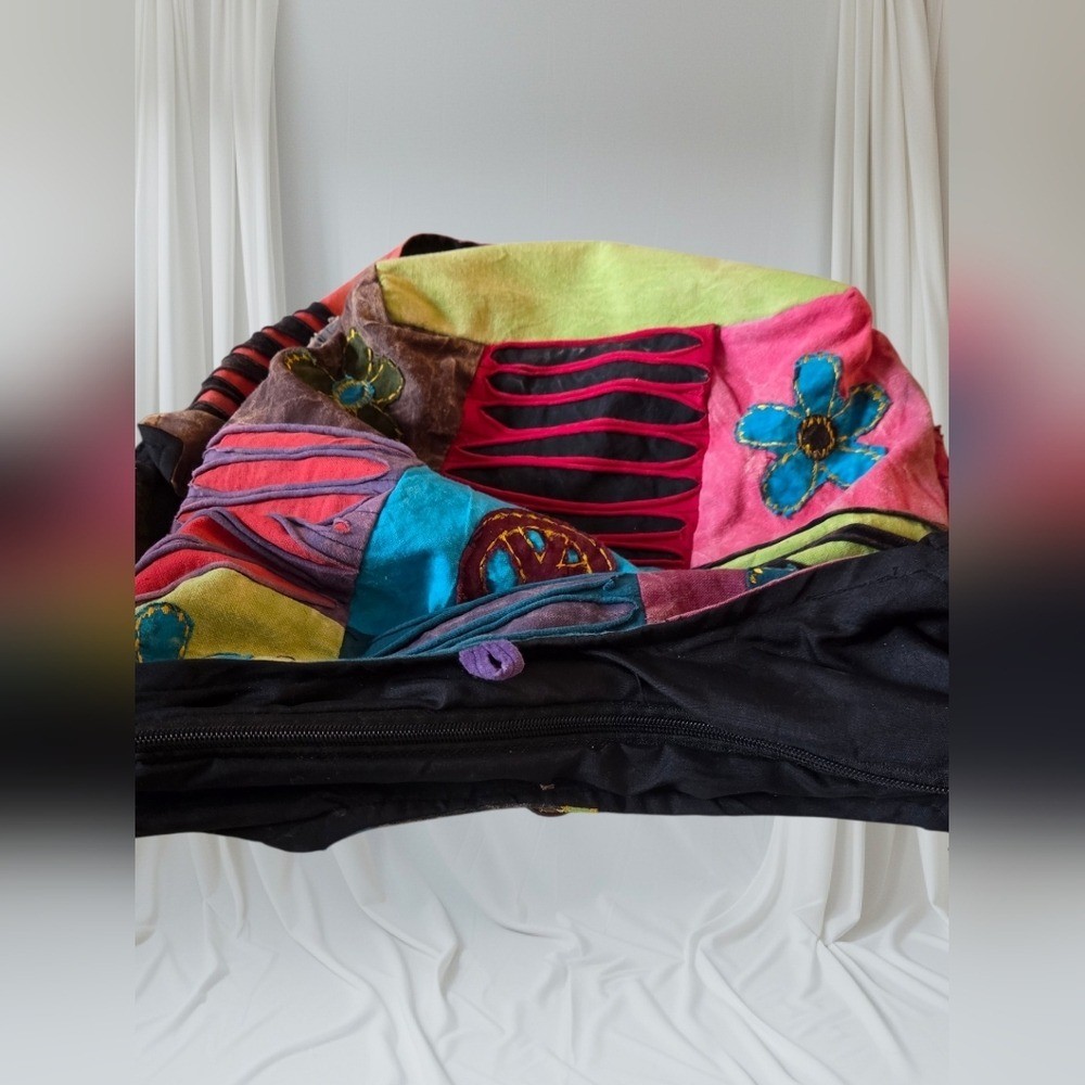 Boho Patchwork Sling Bag / Hippie Crossbody