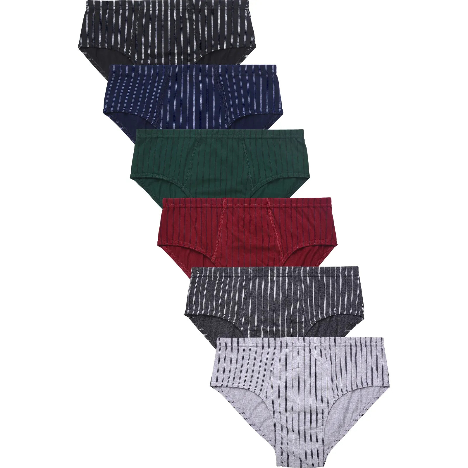3 Pack Men’s ULTRA STRIPE Cotton Knocker Bikini Brief Underwear Assorted Colors