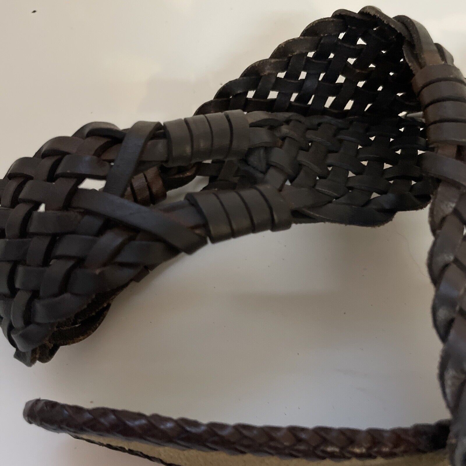 Unique Vintage The Divine Tribe NYC Leather Belt- Decorative Buckle, USA made, S