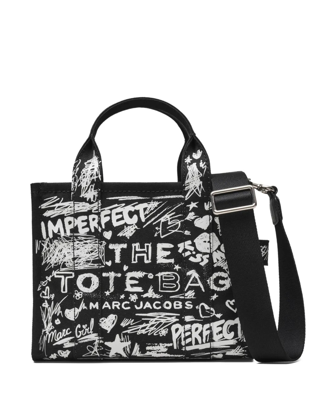 MARC JACOBS – Women Punk Scribble Canvas Small Tote Bag