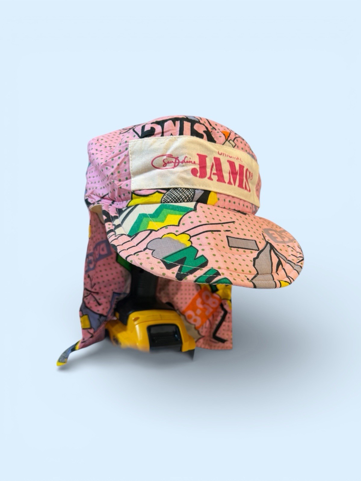 🚨RARE🚨 Vintage Original Jams 80s Graphic Print Cap with Neck Flap