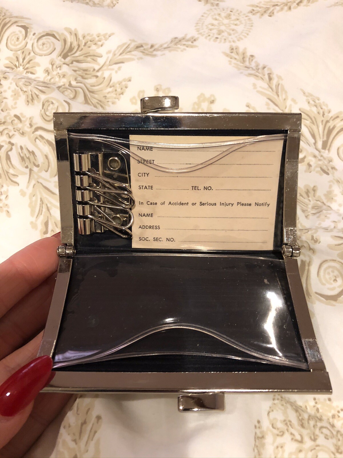 VTG Whiting & Davis Metal Mesh Key Ring Holder Collectors Item SEE DESCRIPTION