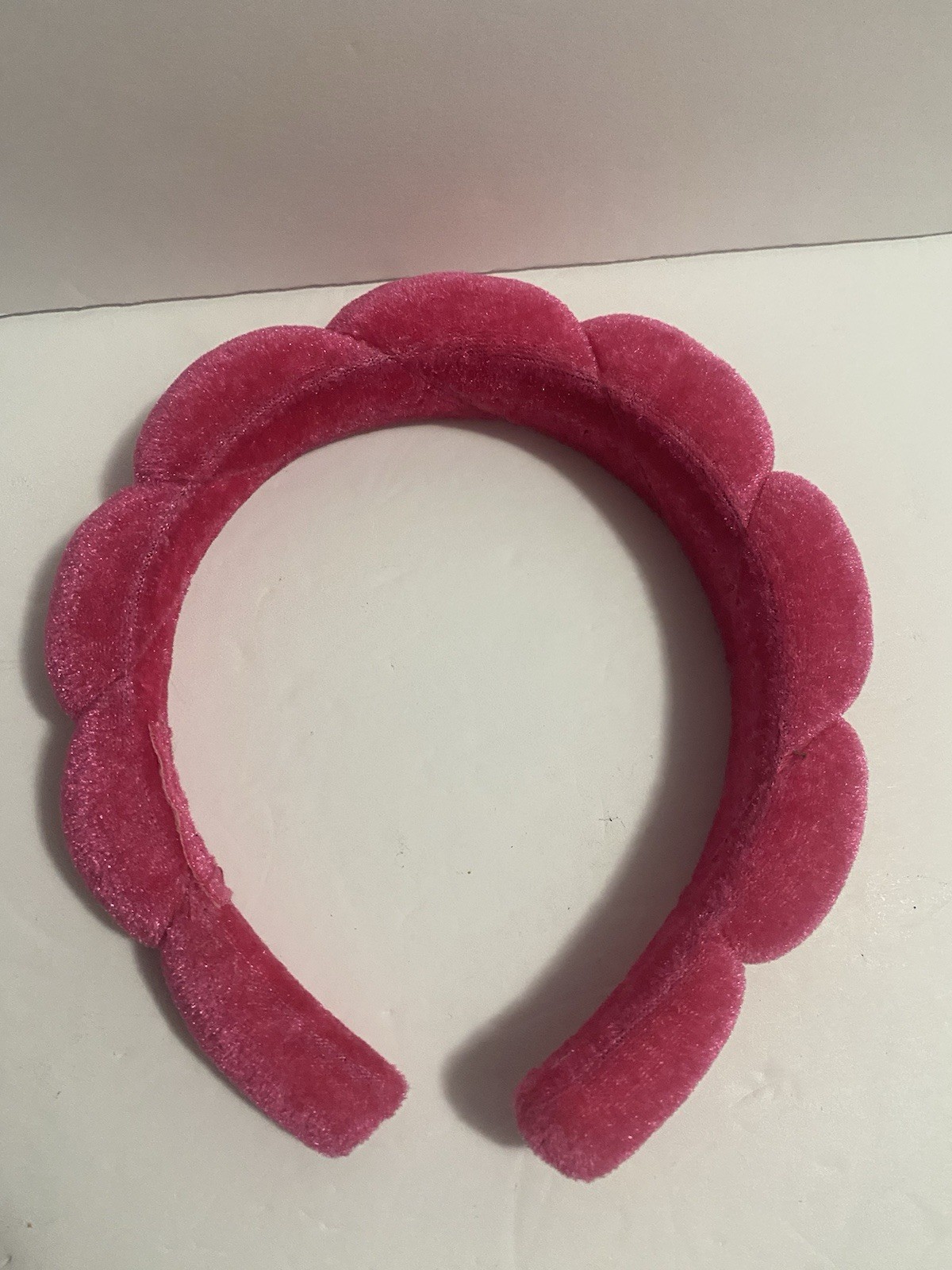 Spa Headband Cute Fashion Puffy Soft Padded Sponge Hot Pink Skincare Headband