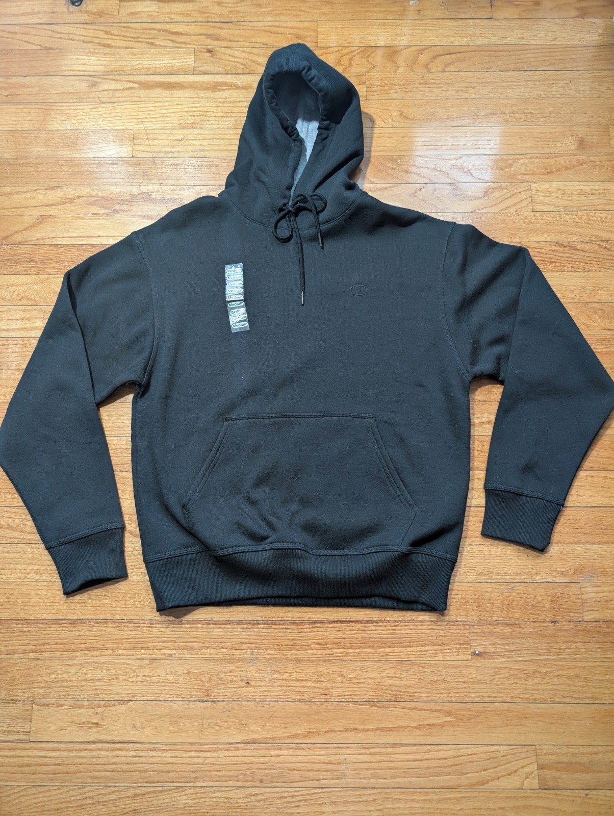 Size Medium Champion PowerBlend Fleece Pullover Hoodie for Men S0889 Nwt Black