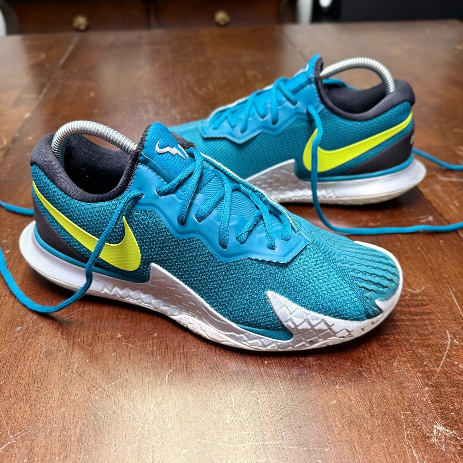 Nike Court Zoom Vapor Cage 4 RAFA Nadal Men 7.5 Teal DD1579-310 Tennis Shoes