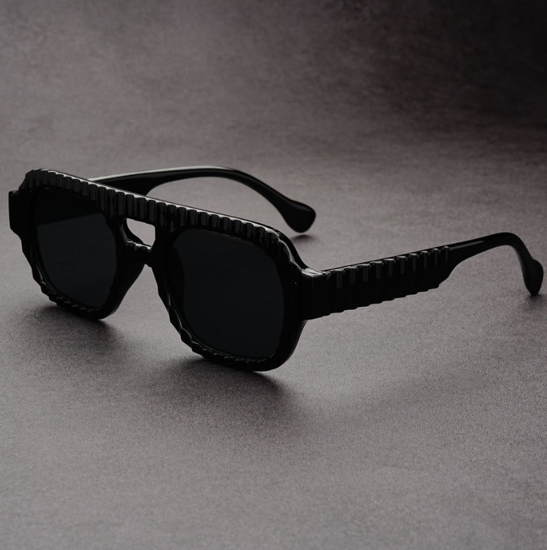 Classic Square Double Bridge Sunglasses Men Women Retro Outdoor Shade Glasses