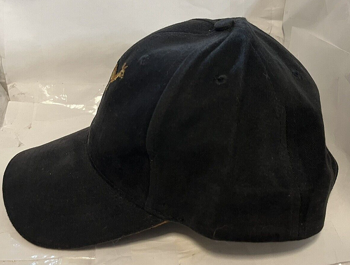 Kangaroo Cap Snapback Hat Black Embroidered Adjustable