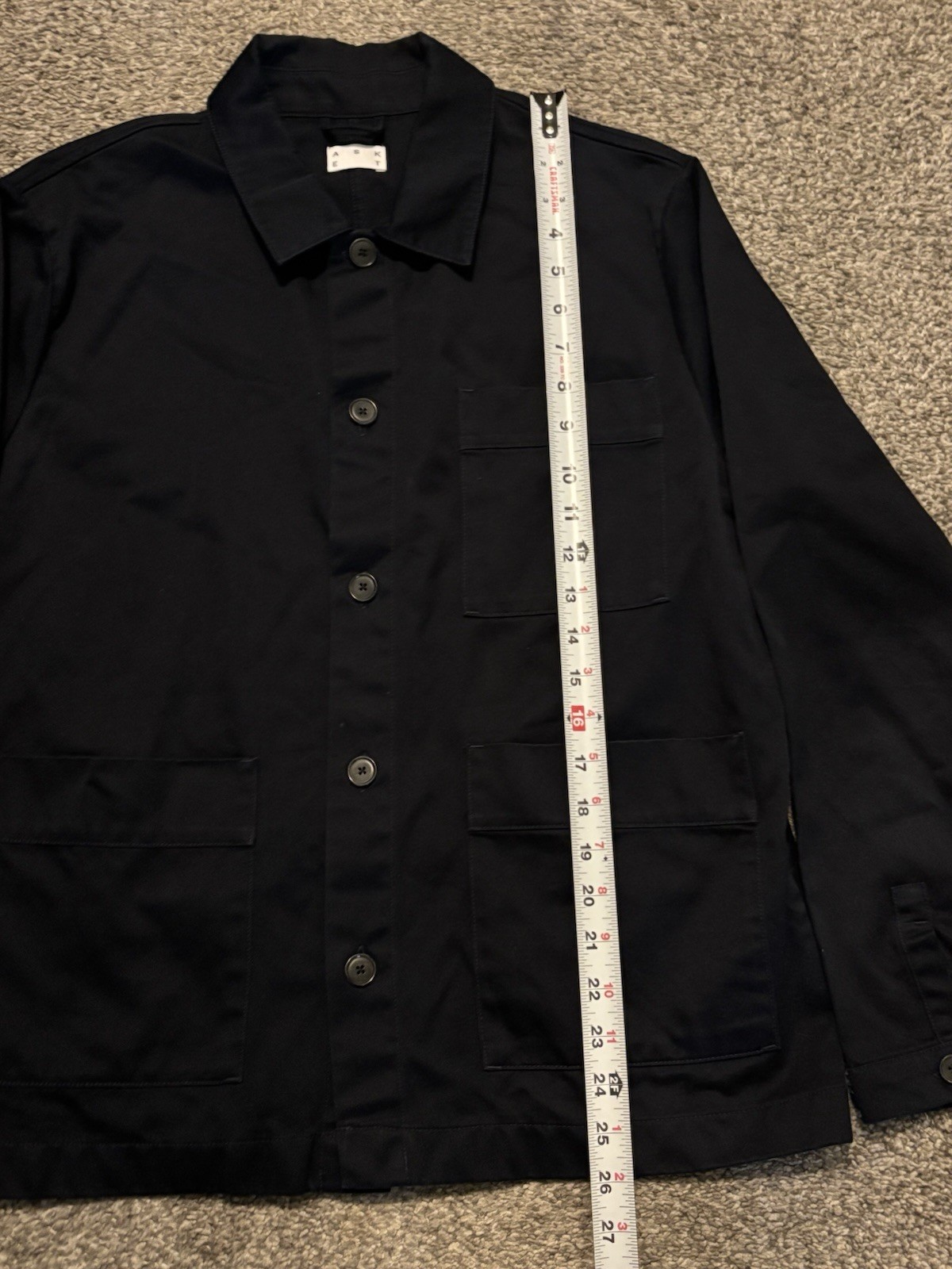 Asket, The Overshirt, Men’s Size Small Short Blue 100% Organic Cotton