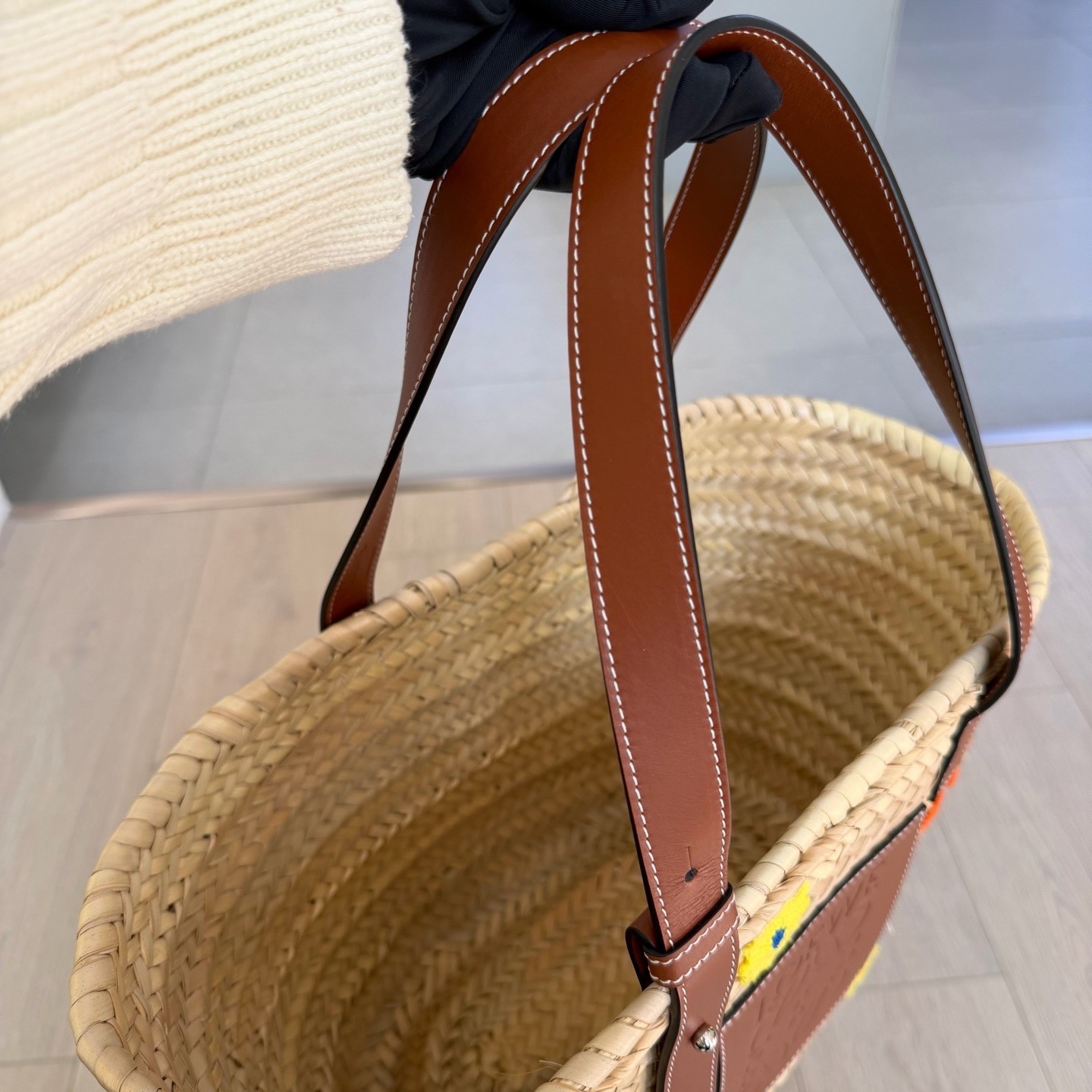 Loewe Pre-Owned Authentic Picotin Tote Bag Base length 28 cm Straw
