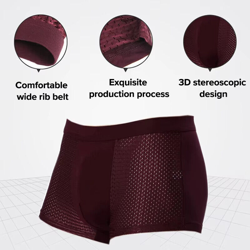 4PCS Boxhero Bamboo Fiber Boxer Briefs, 4pcs Bamboo Fibre Boxer Shorts US STOCK