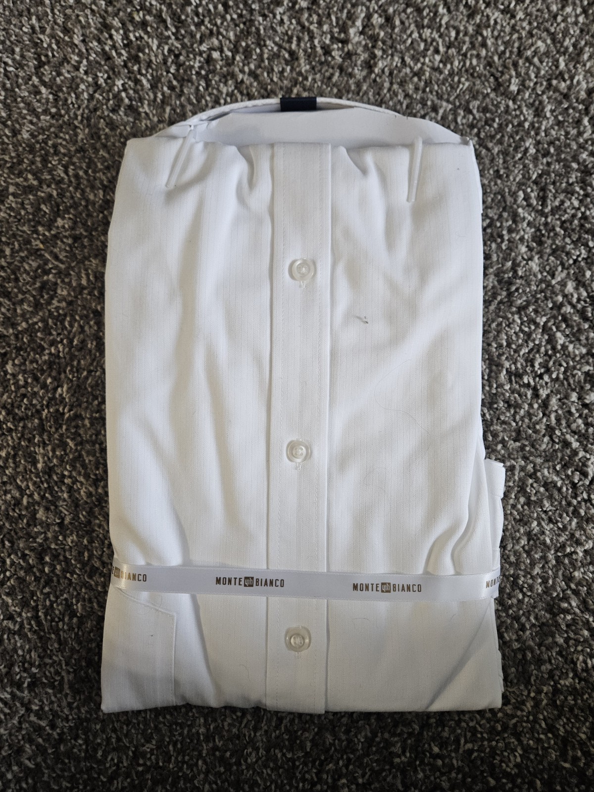 NWT Monte Bianco Regular Fit White Dress Shirt 16.5/44