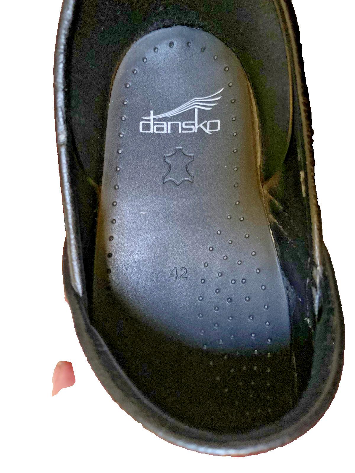 Dansko clogs, EU 42 (US 11.5-12), burgundy, leather and suede