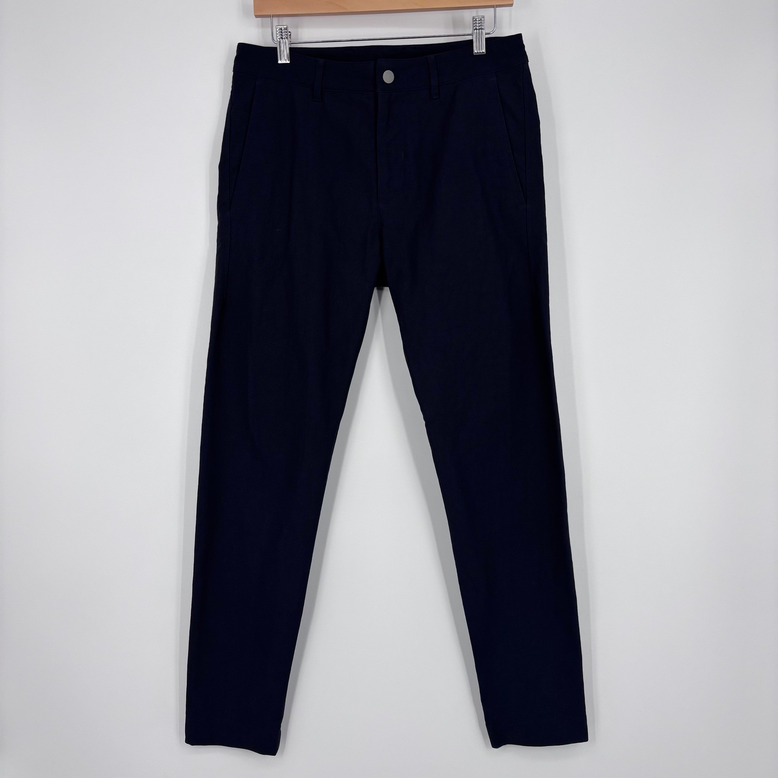 Outlier NYC Strongtwill Dungaree Pants Men 30×29 Navy Blue 2 Way Stretch + DWR