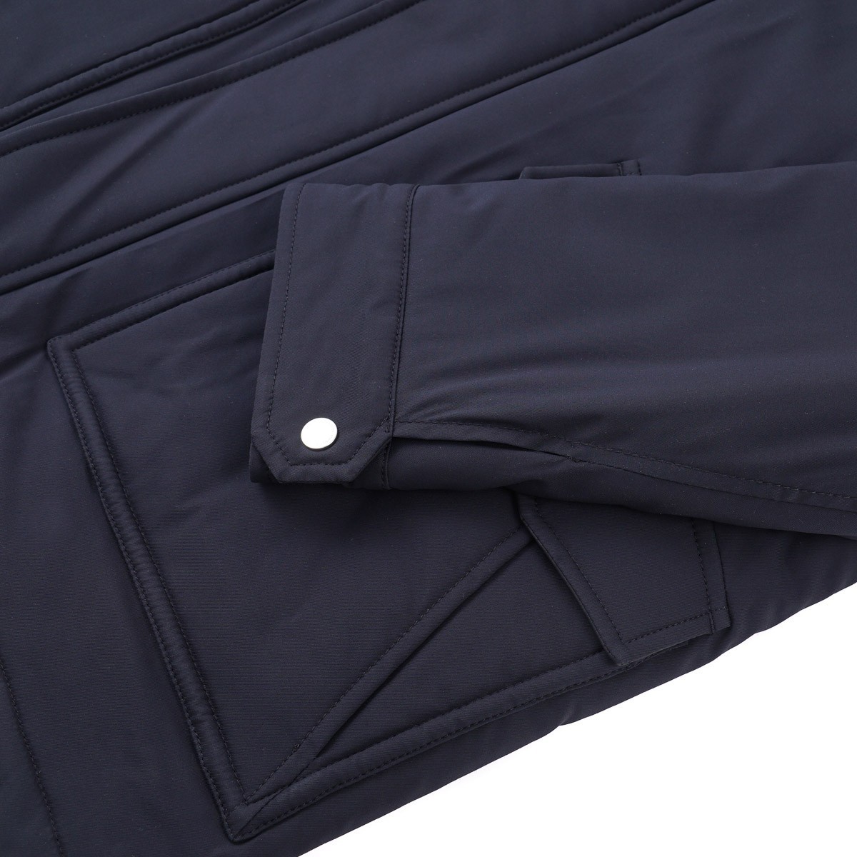 Brett Johnson ‘St. Moritz’ Navy Blue Padded Silk Parka M (Eu 50) NWT Coat