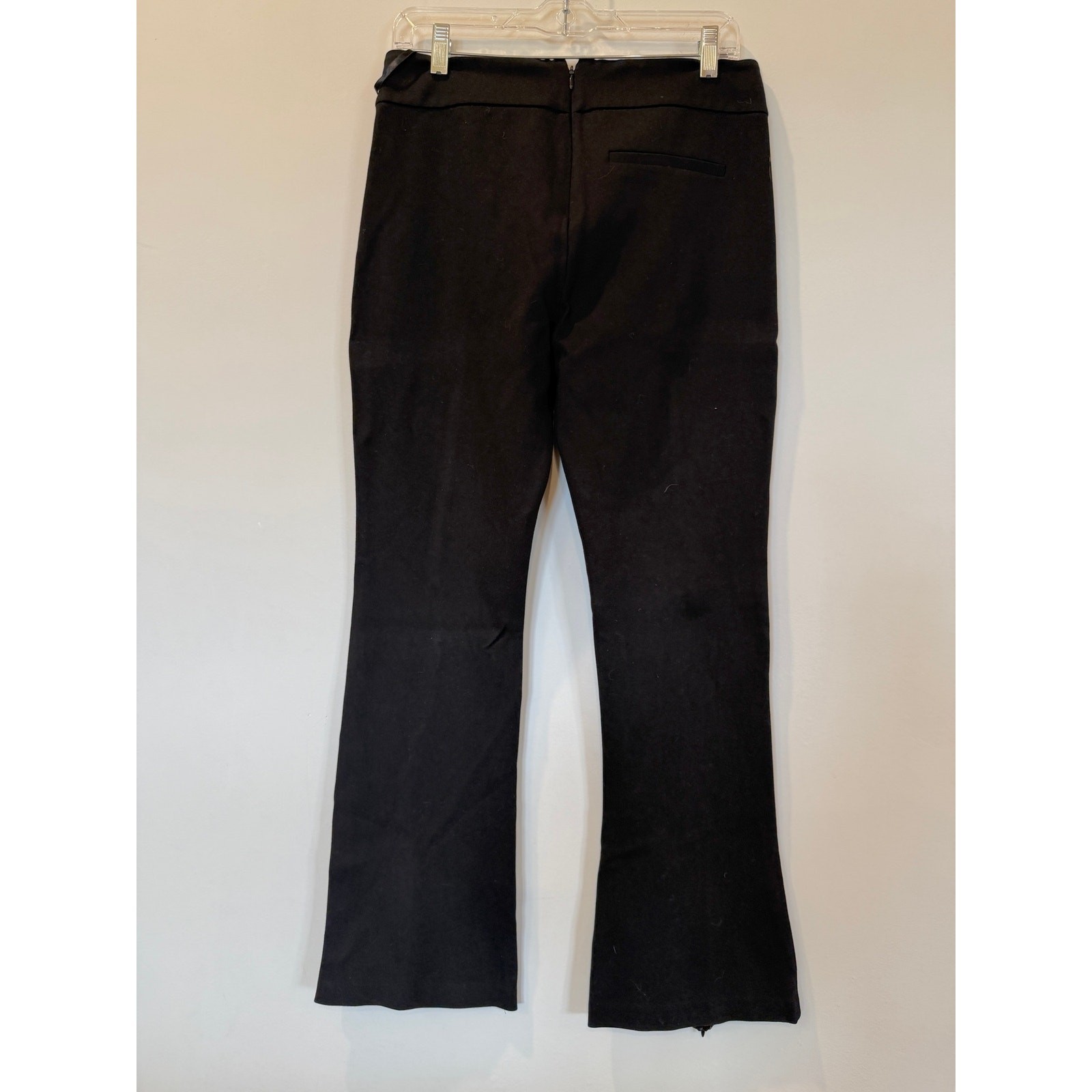 J Crew Mario Bellucci Roxanne Flare Zip Ankle Trouser Pants M Black