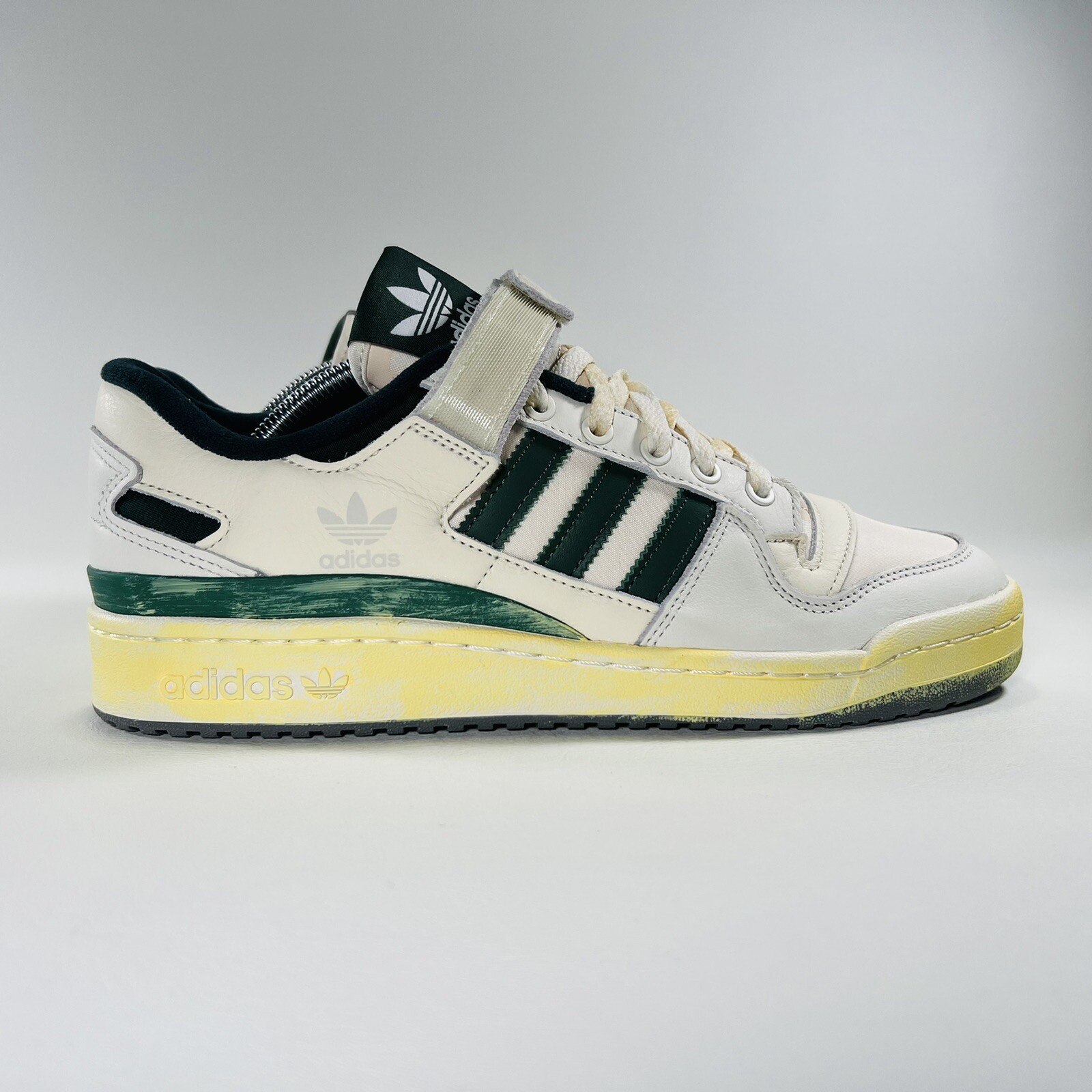 Adidas Forum 84 Low AEC Men Shoes Athletic Sneakers Off White Green Trainers New