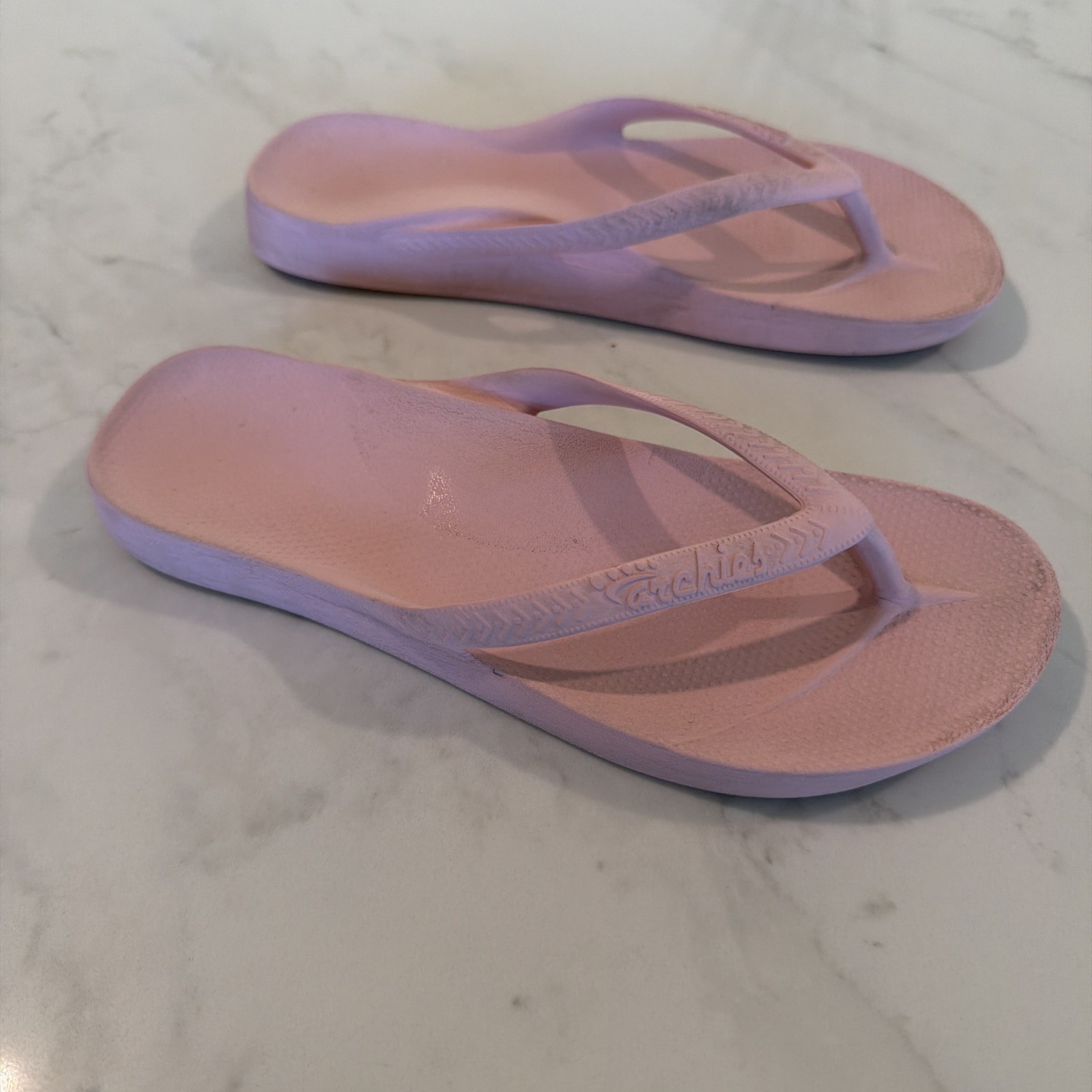 Archies Arch Support Thong Flip Flops Pink Unisex M4 / W5