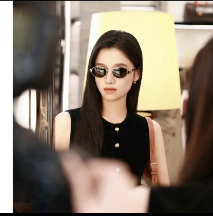 Celine Triomphe Metal Sunglasses oval