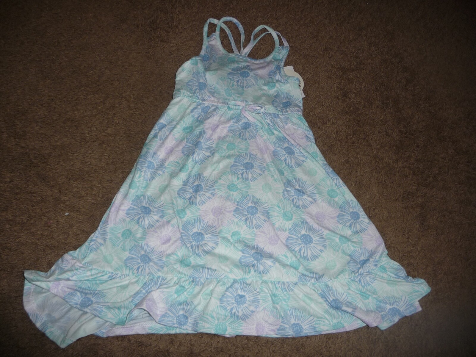 NEW NWT Sweet Butterfly girls size 6x pretty blue green floral sundress