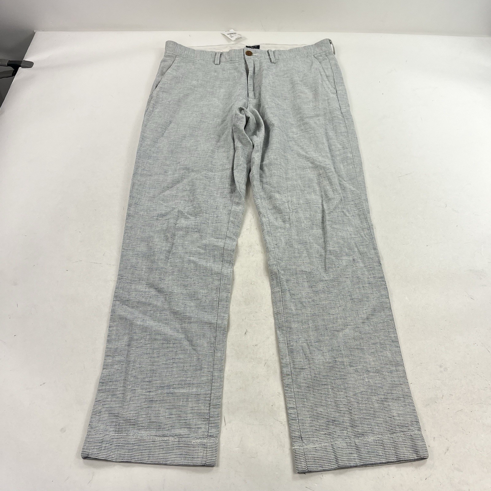 New J. Crew The Sutton Chino Pinstripe Cotton Pants Summer 32×30 Preppy Vacation