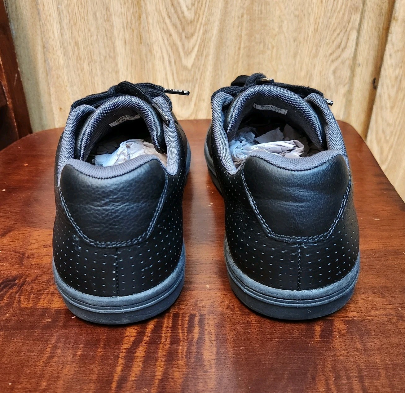 Lems Kourt Grip Black Leather Lace Up Minimalist Shoes Mens Sz 11.5